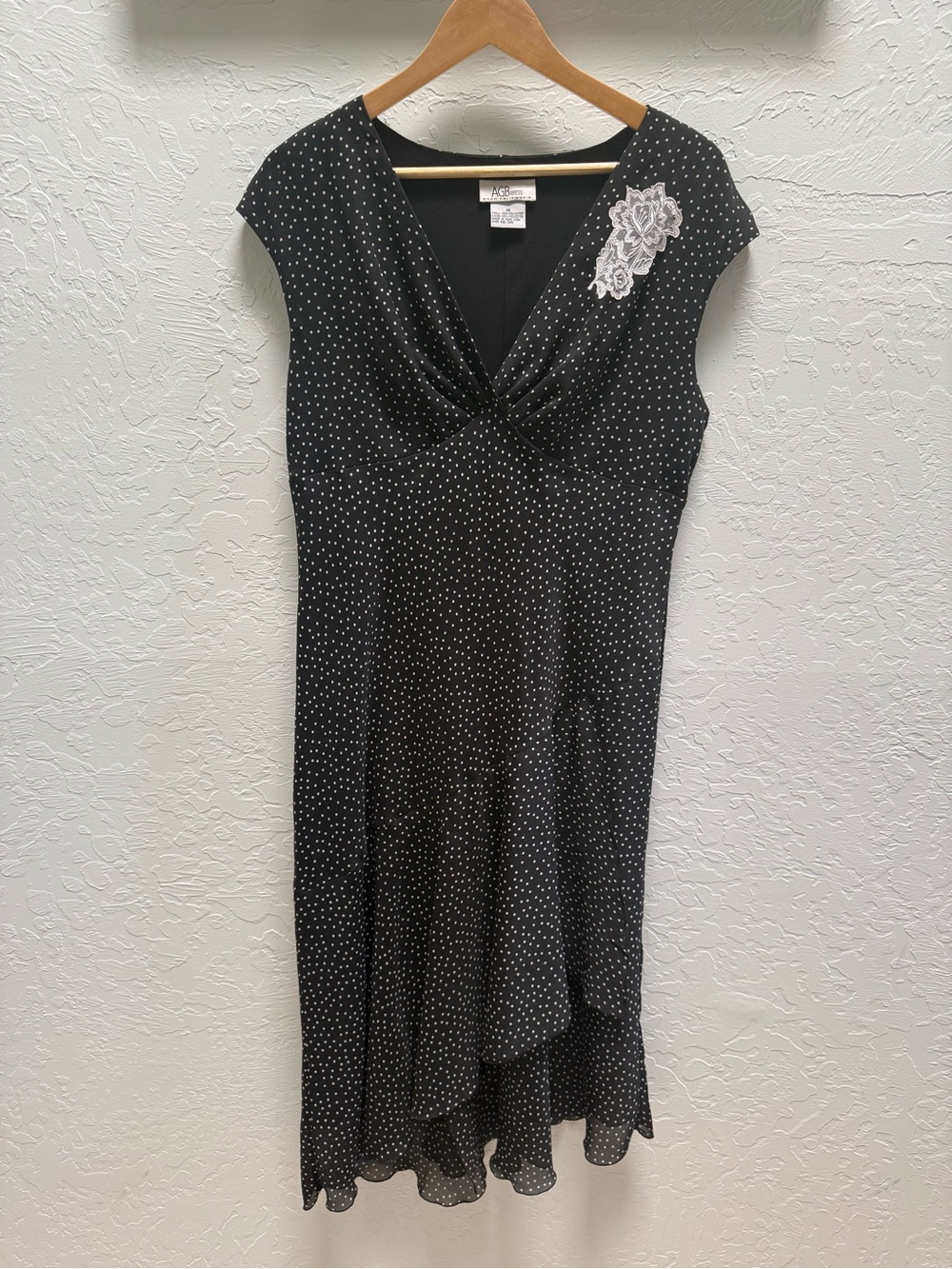 Vintage 90s AGB Polka Dot Sleeveless Midi Dress Sz 14 DONT SPEAK GWEN STEFANI